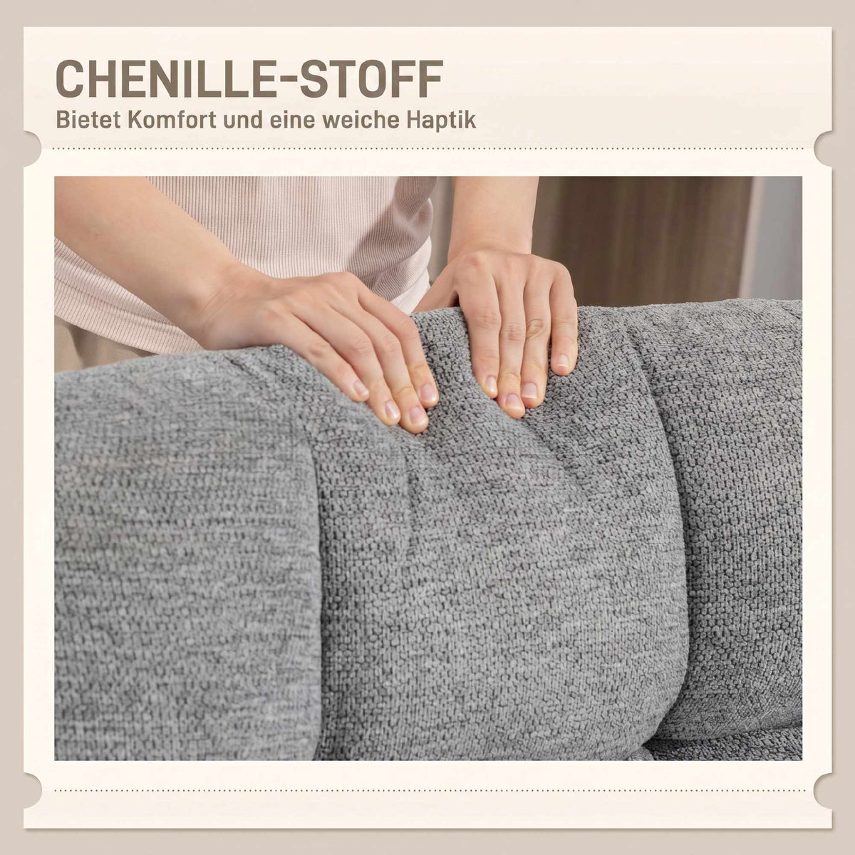 Swivel Lounge Chair, Armless Wide Seat, Gray Chenille