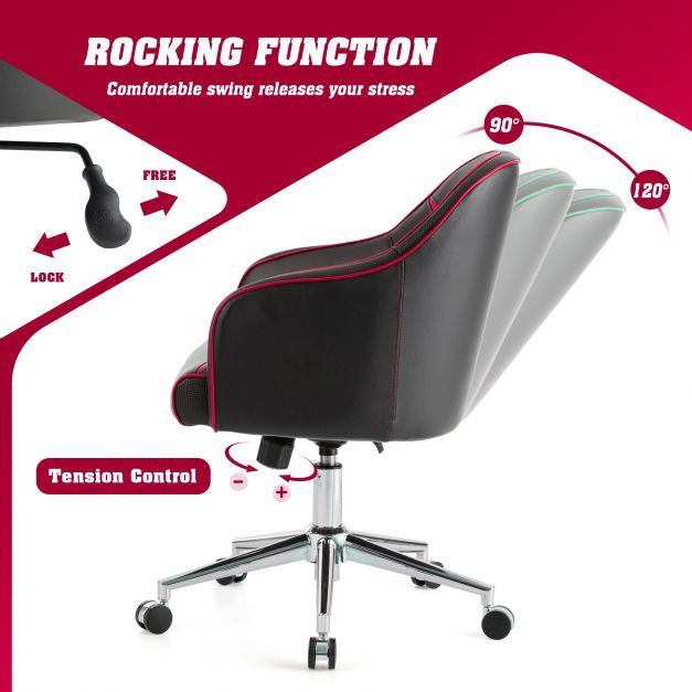 Swivel Office Chair, Adjustable Height, Recline, Lumbar Support