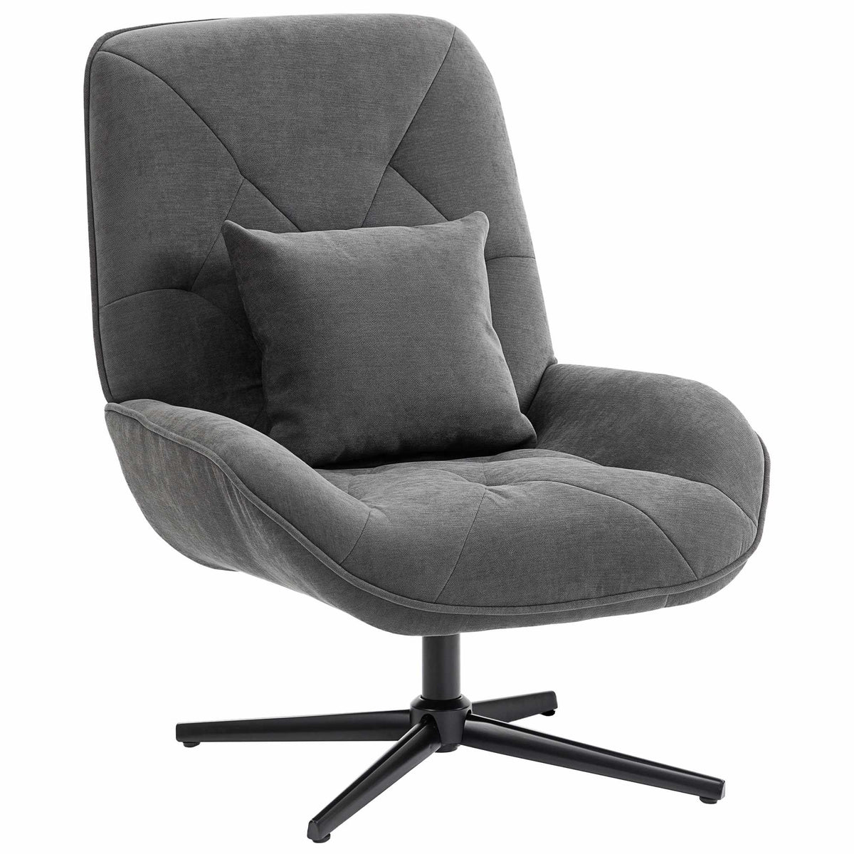 Swivel Recliner Chair, Chenille Fabric, 360 Rotation