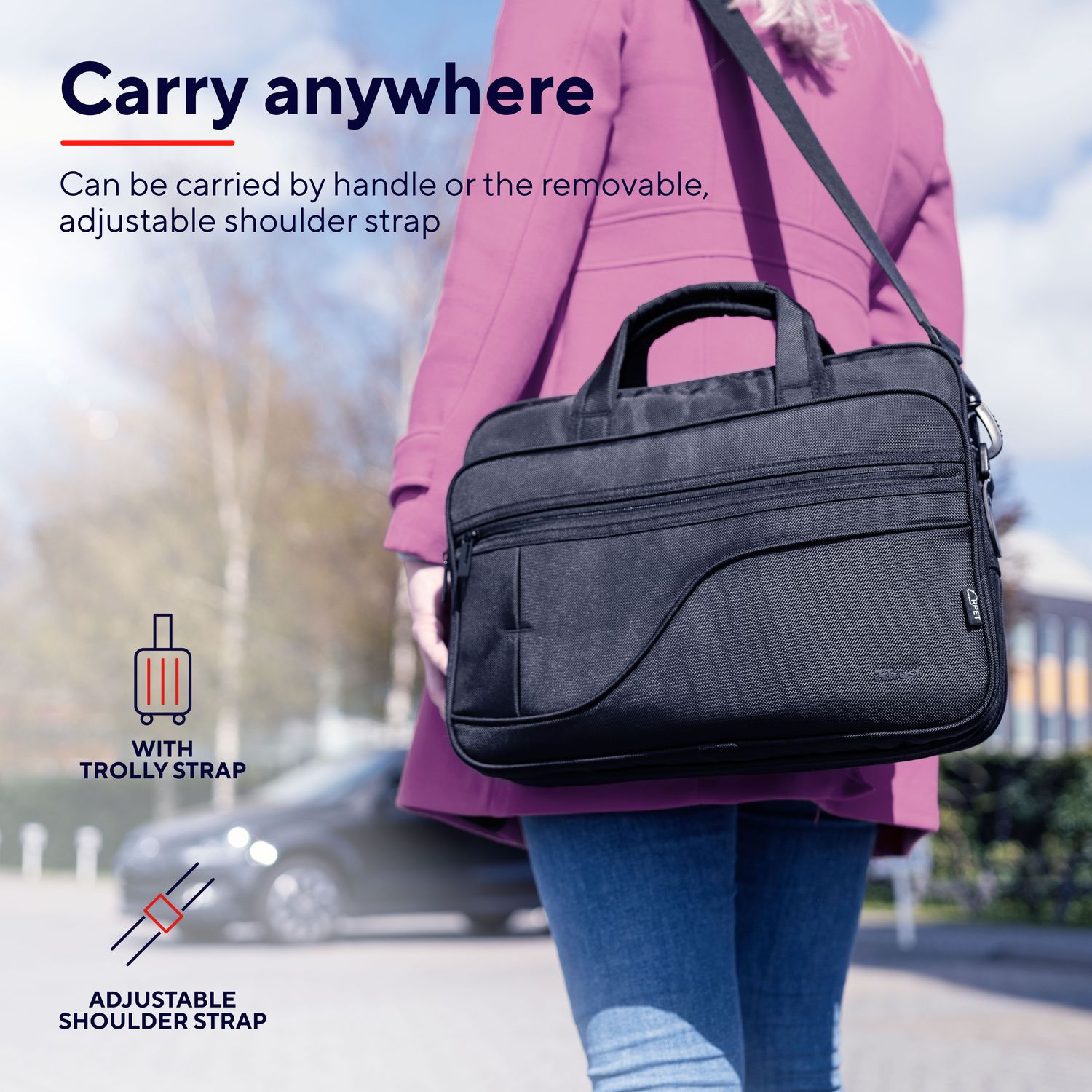 Sydney Laptop bag 16" Eco-friendly Black