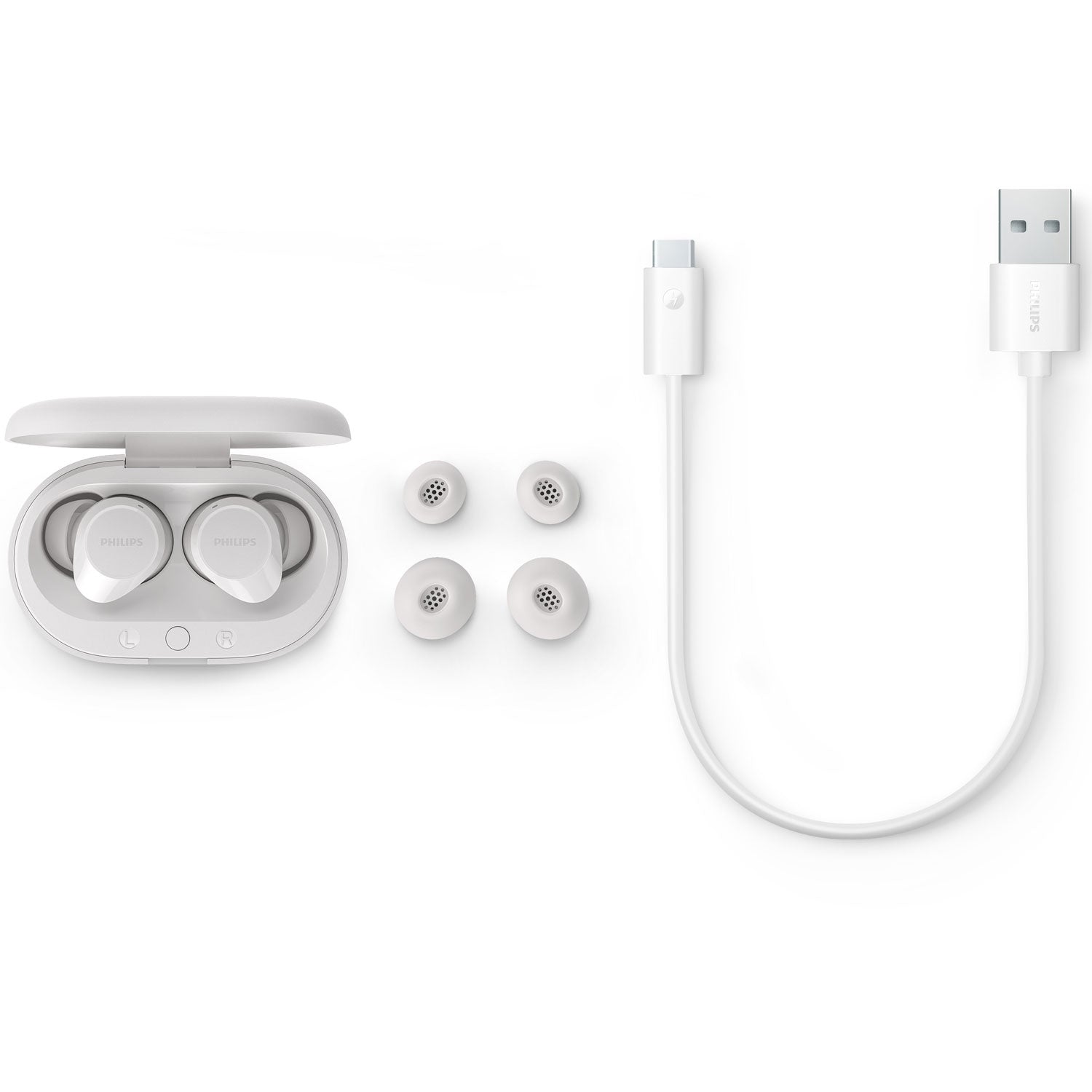 TAT1209WT True Wireless Headphones. Small and comfortable. 6+18 hours of playing time. IPX4 class. White.