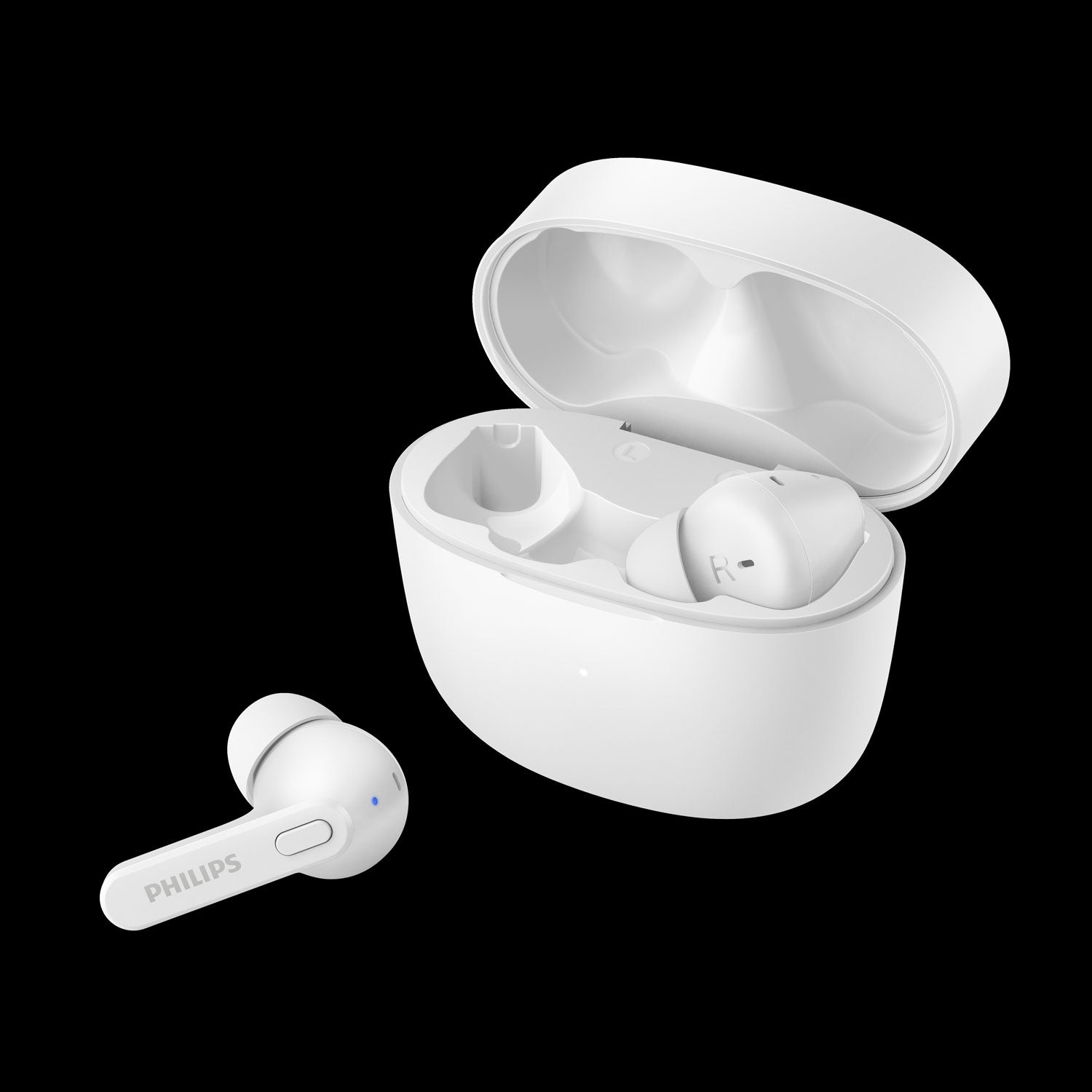 TAT2206WT True Wireless Headphones, IPX4 class (splash and sweat resistant) 6+18 hours playtime. White.