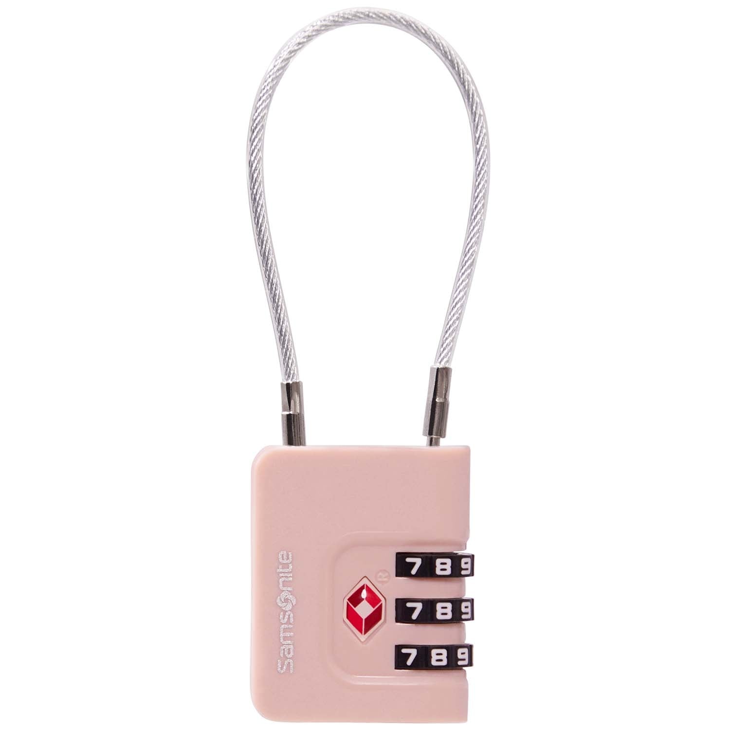 TSA Cable Lock, 3-Digit Combination, Pink