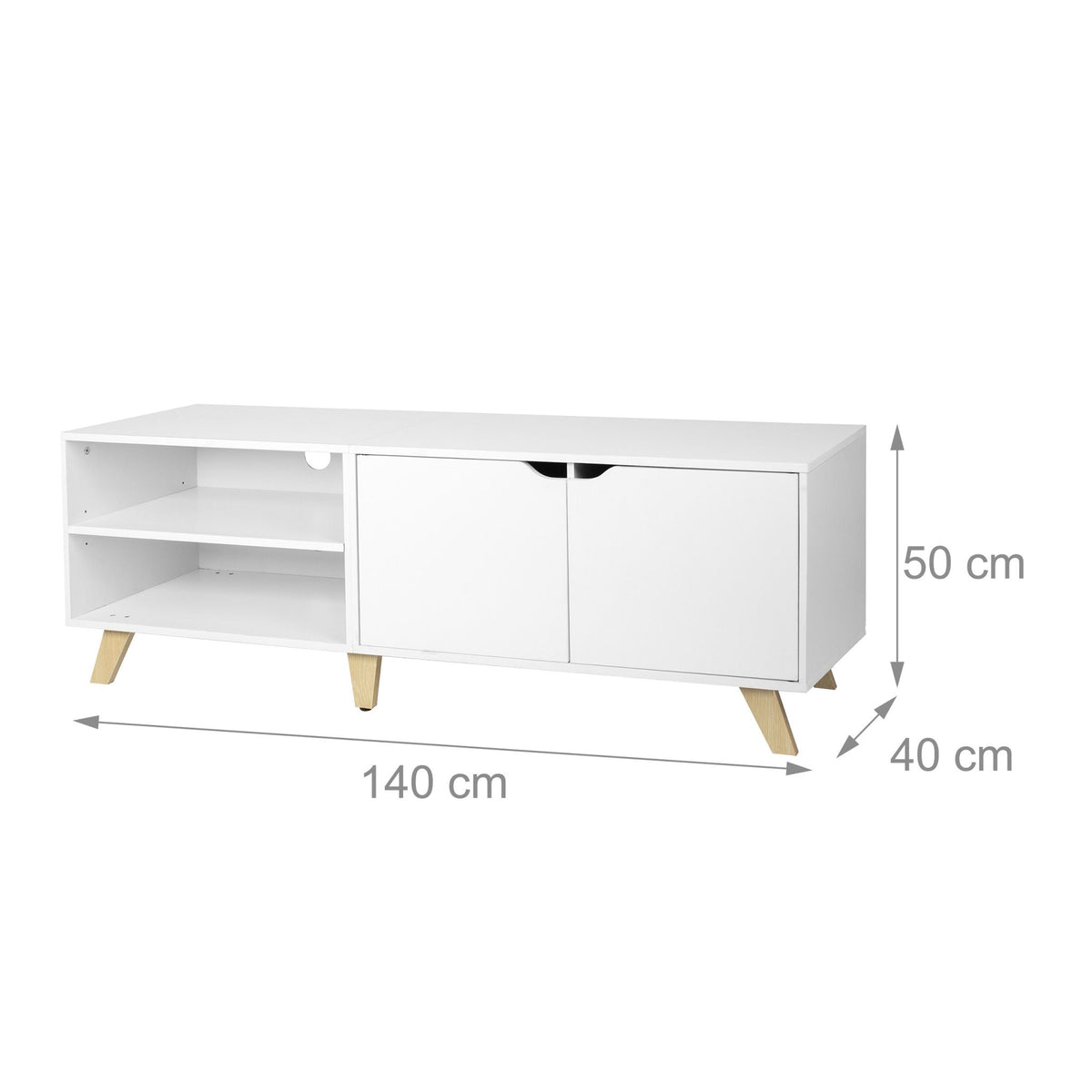 TV Cabinet for 60-Inch TVs, 6 Compartments
