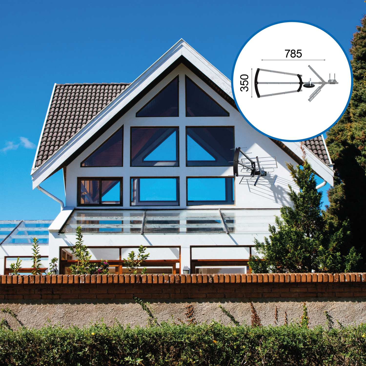 TV antenna for outdoor use - DVB-T2 LTE protection