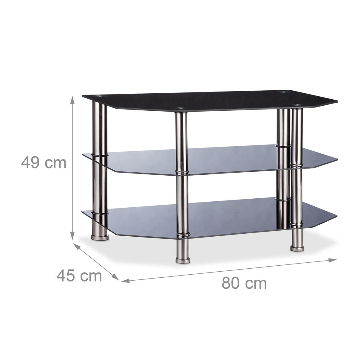 TV table Black Glass