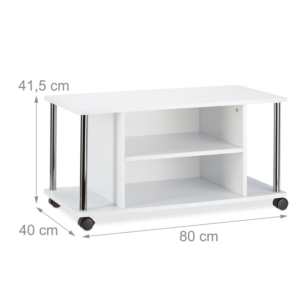 TV table white with wheels