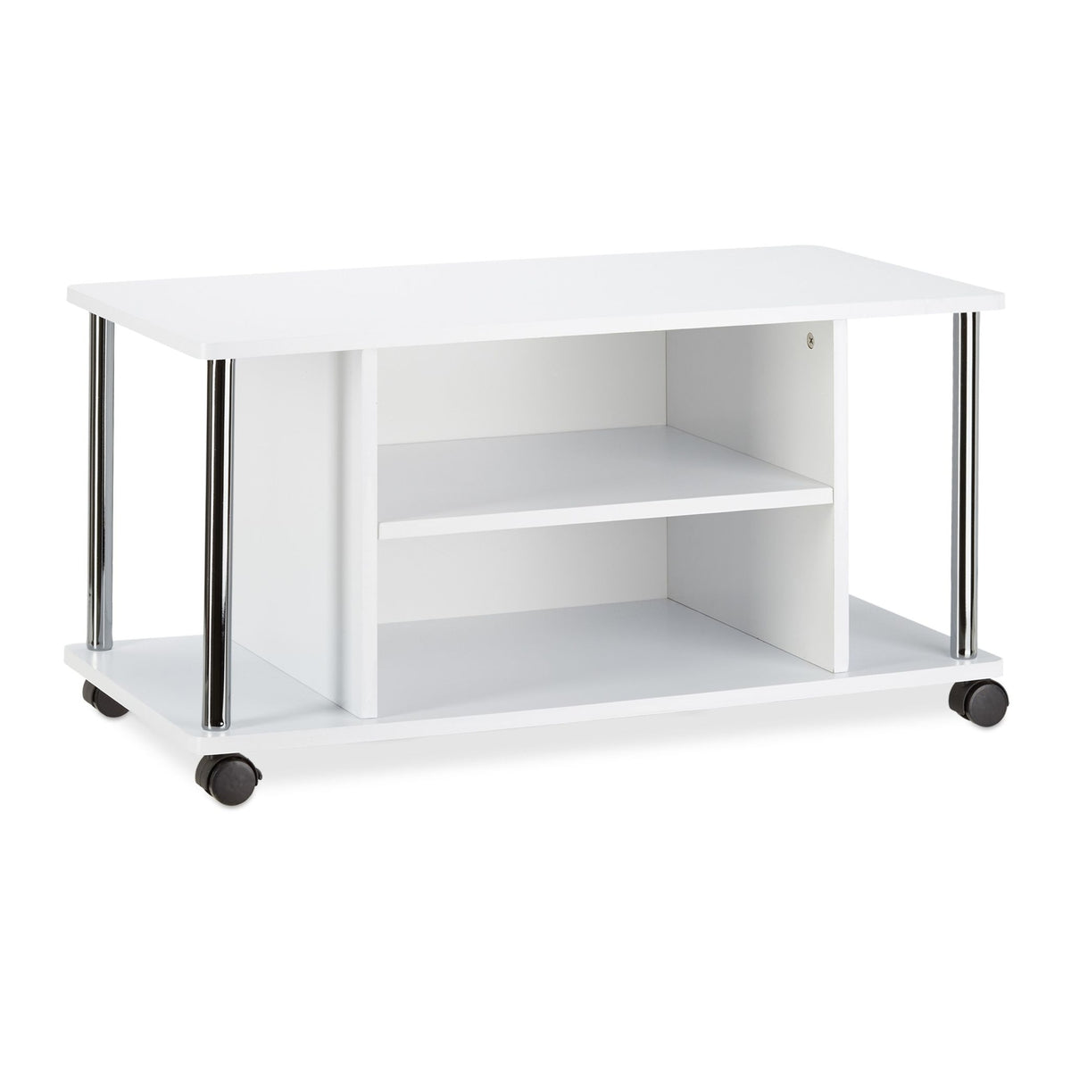 TV table white with wheels
