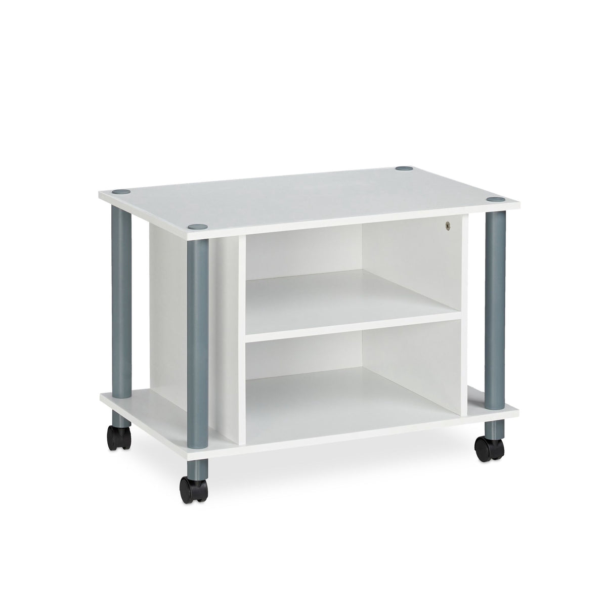 TV table with wheels and 2 compartments