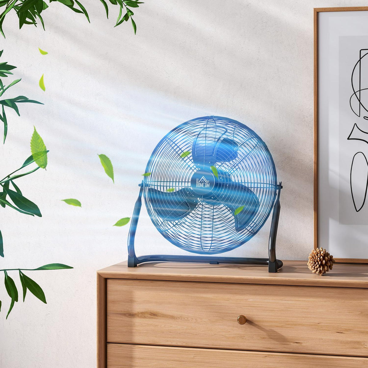 Table Fan Electric Fan with 4 Speed Levels, 120° Adjustable Angle for Home, Office, Bedroom, Black