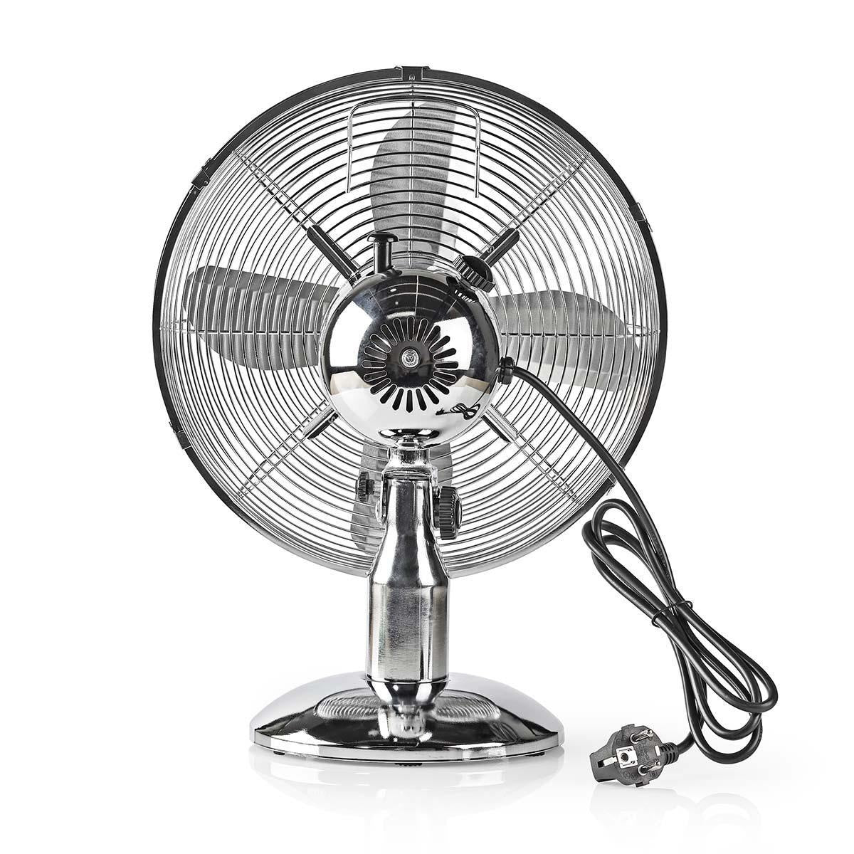 Table Fan | Mains Powered | Diameter: 300 mm | 35 W | Oscillation | 3-Speed | Chrome