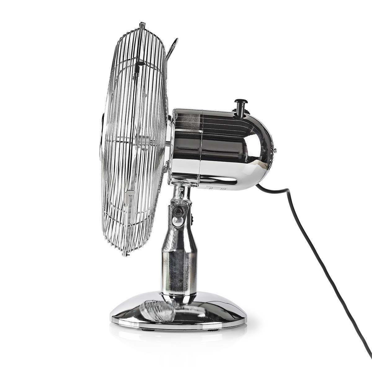 Table Fan | Mains Powered | Diameter: 300 mm | 35 W | Oscillation | 3-Speed | Chrome
