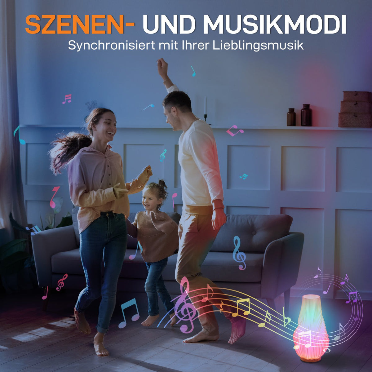 Table lamp, Smart LED table lamp with 3D printing flower-like lampshade, app/voice control, music synchronization, dimmable bedside lamp with Alexa & Google Assistant, white