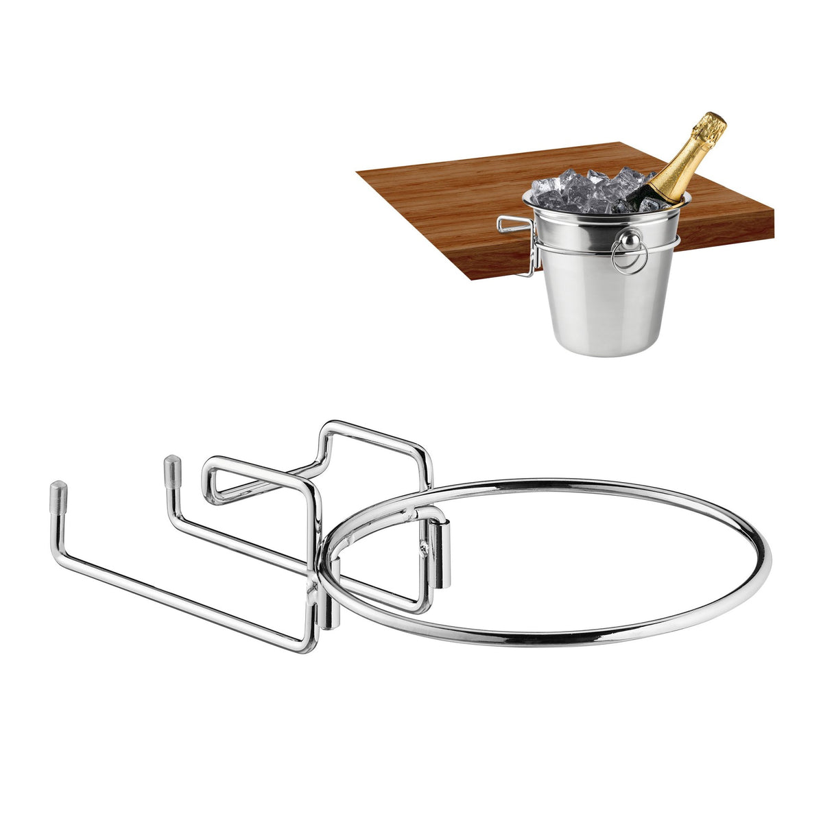 Table-mounted champagne cooler