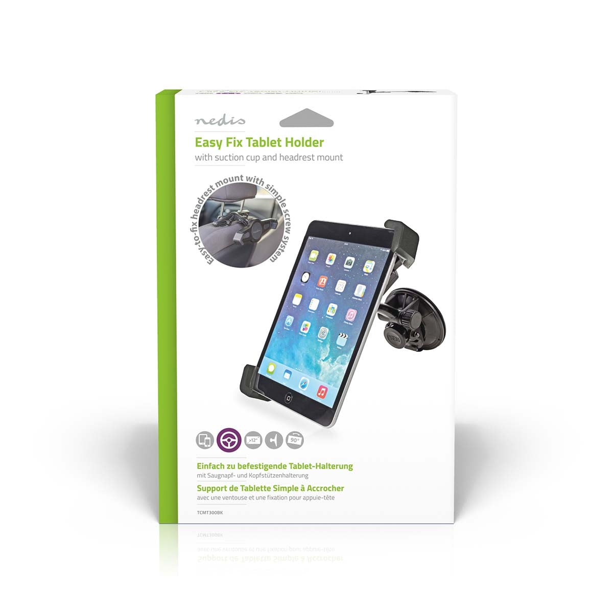 Tablet Car Holder | Max. Screen Size Compatibility: 12" | Car Mounted at Window and Headrest | Jussable