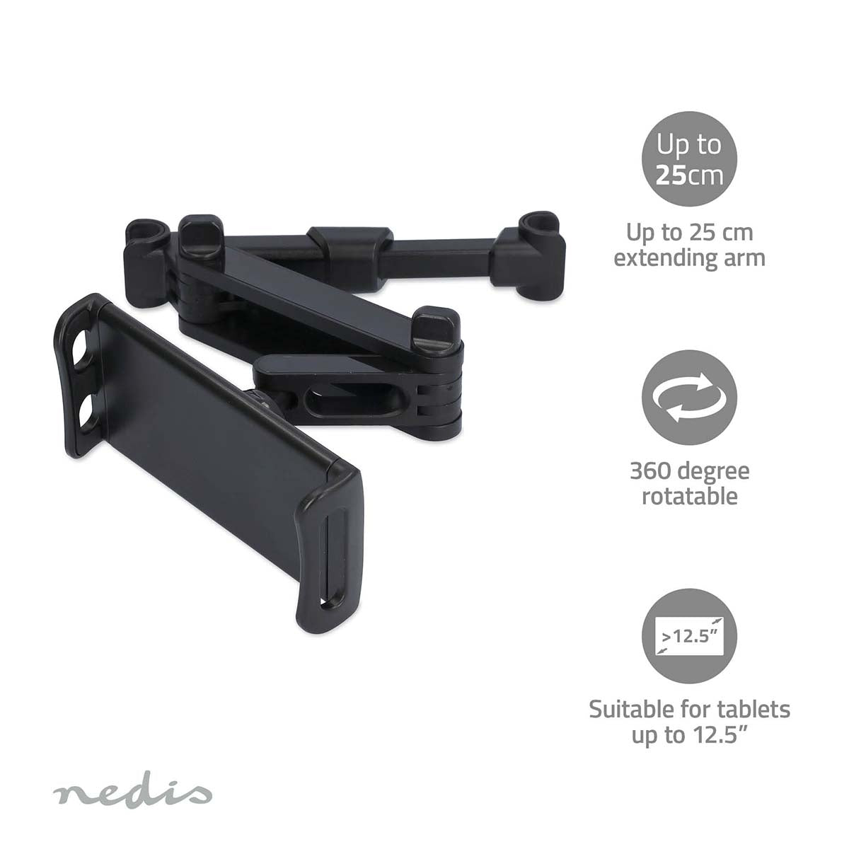 Tablet Car Holder | Max. screen size compatibility: 12.5 " | In car | Jusable