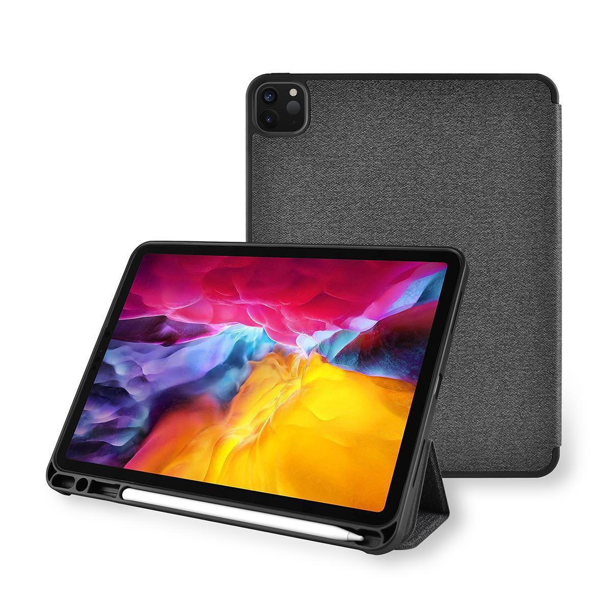 Tablet Folio Case Samsung | iPad Pro 11" 2020 | Built-in pencil holder | Auto-wake function | Gray / Black | Polycarbonate / TPU