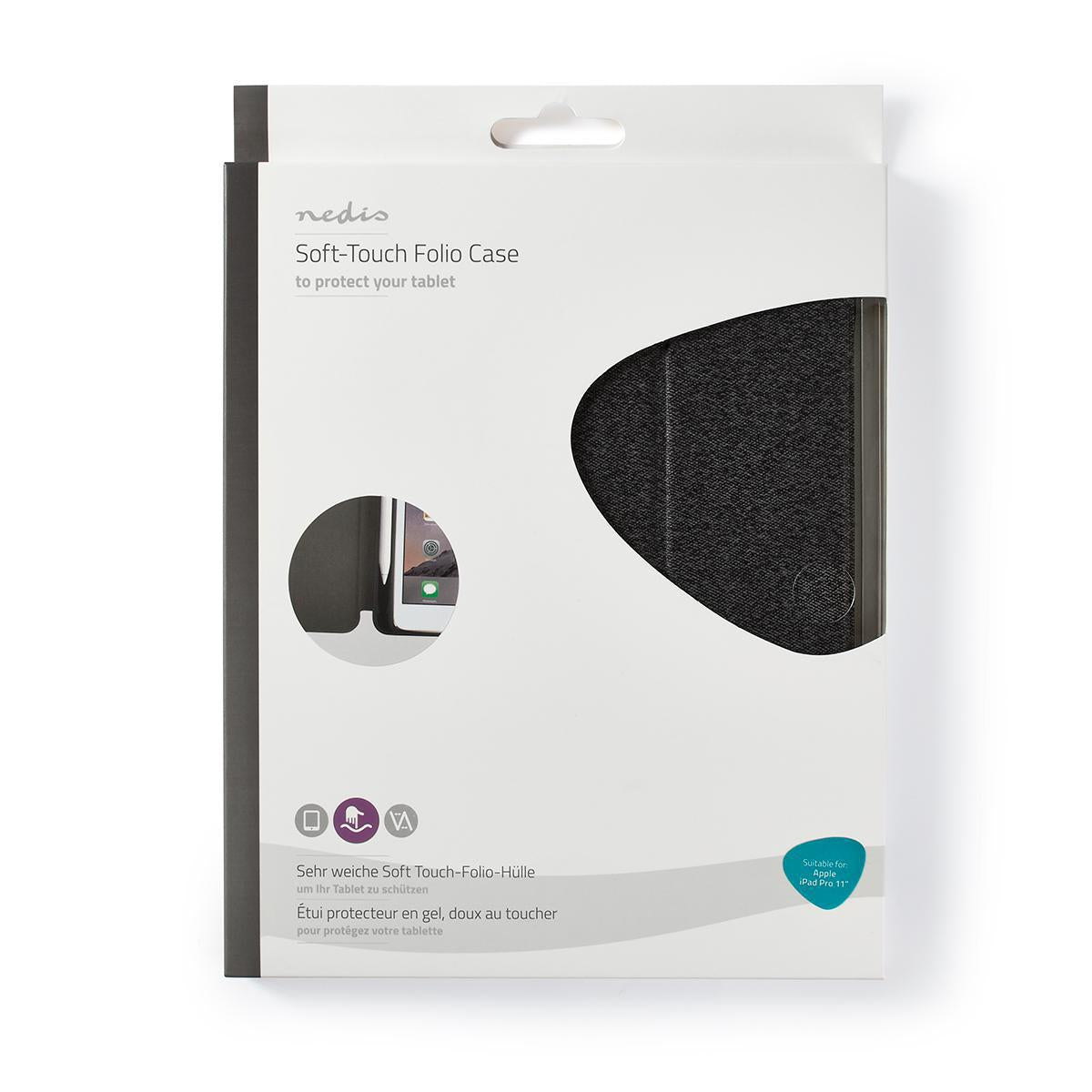 Tablet Folio Case | iPad Pro 11" 2019 | Built-in pencil holder | Auto-wake function | Black / Grey | Polycarbonate / TPU