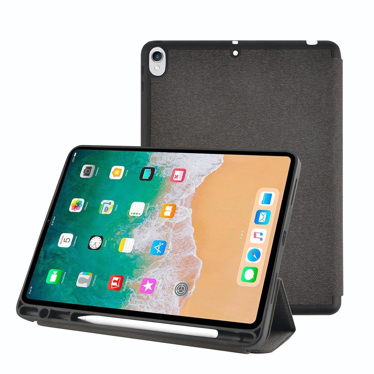 Tablet Folio Case | iPad Pro 11" 2019 | Built-in pencil holder | Auto-wake function | Black / Grey | Polycarbonate / TPU