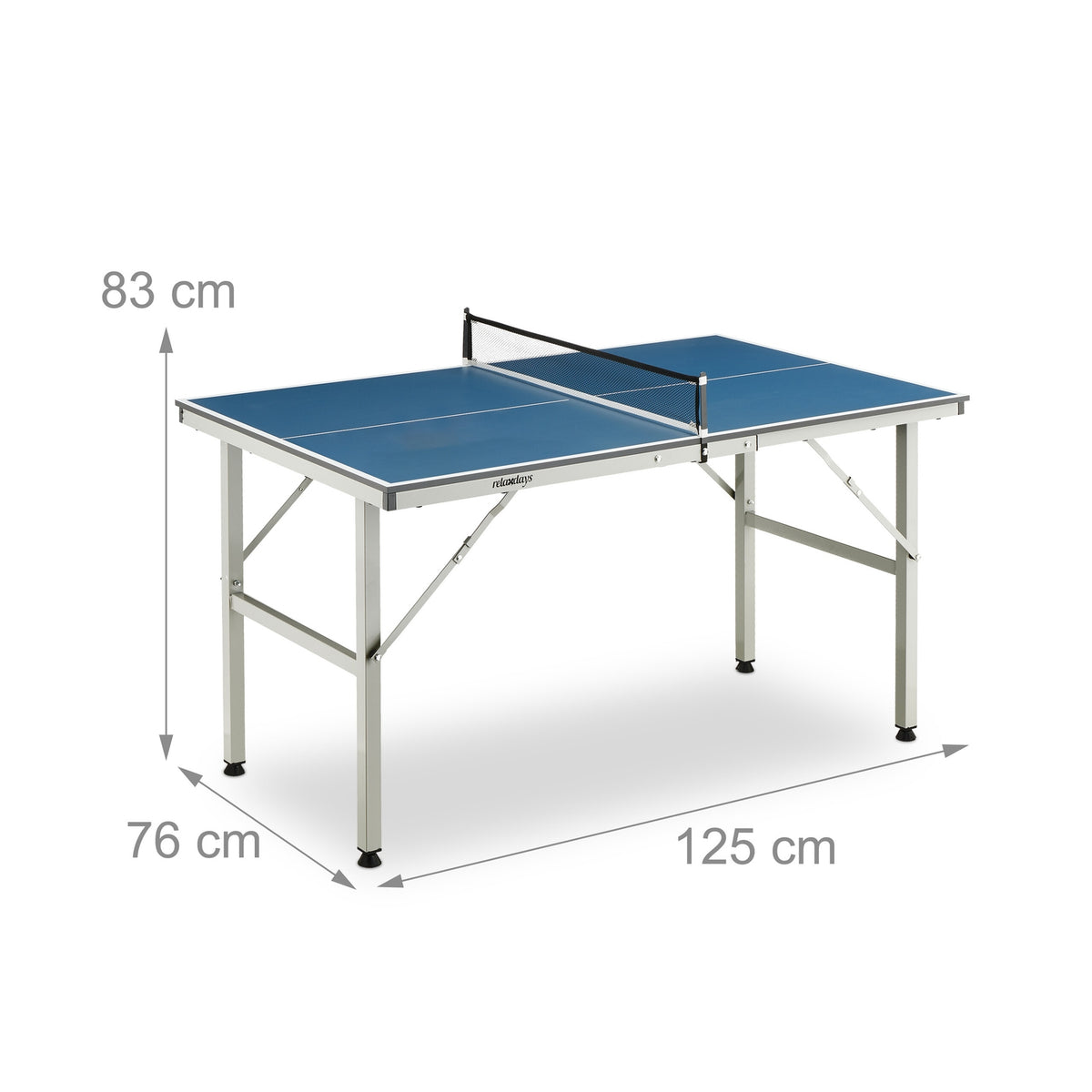 Table tennis table for indoor use in blue