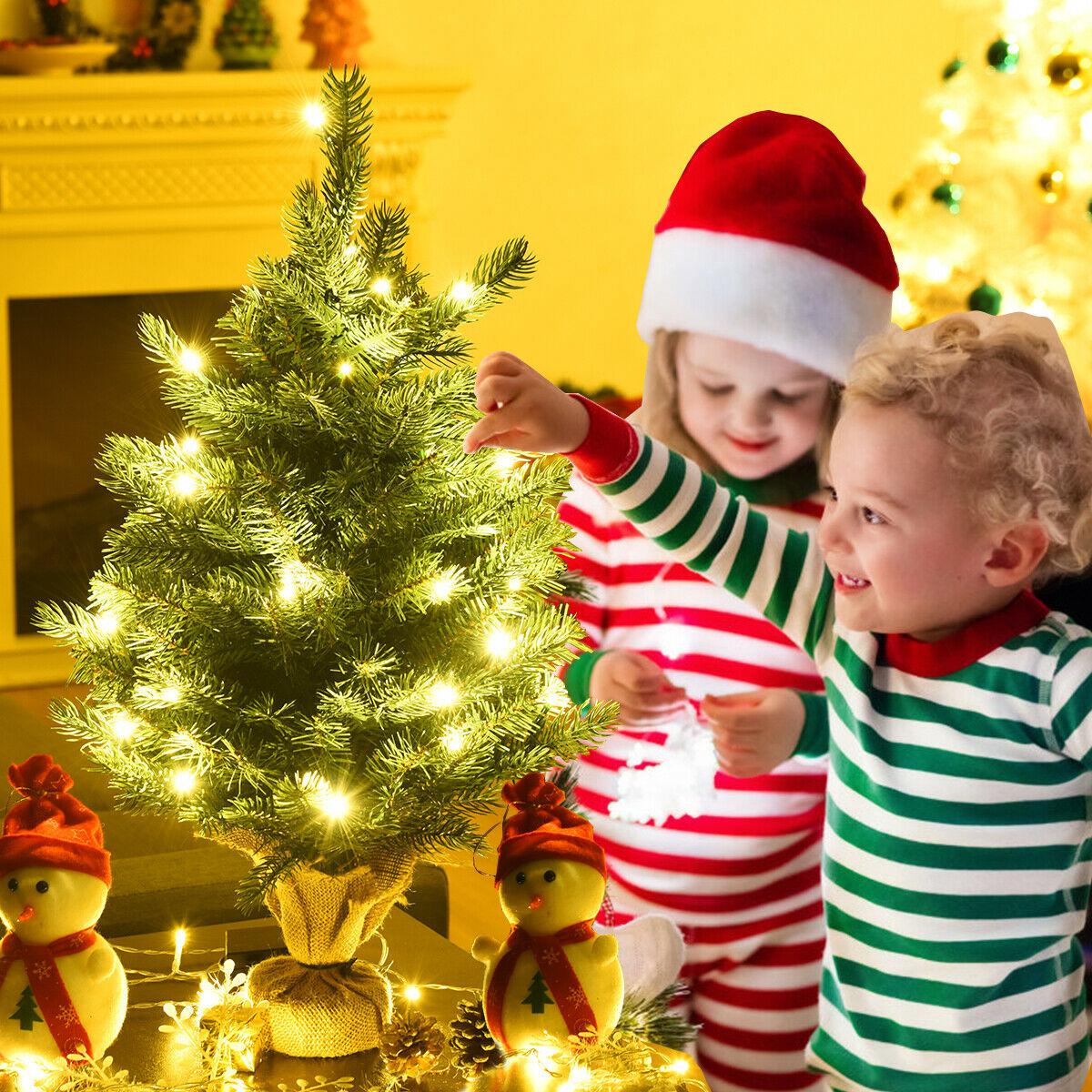 Tabletop Artificial Christmas Tree, 24-Inch, 35 LED, Timer