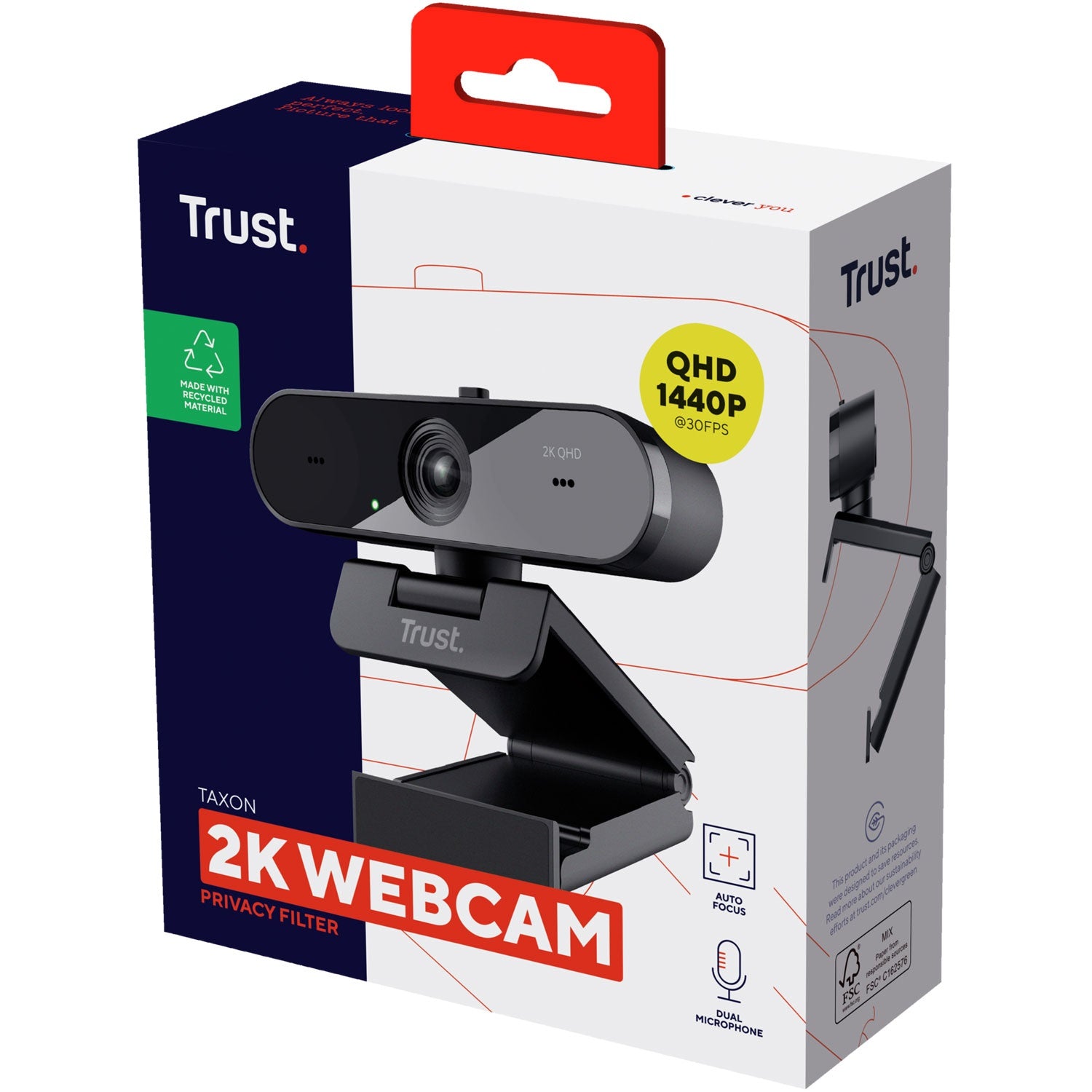 Taxon Webcam 2K QHD 1440p Eco