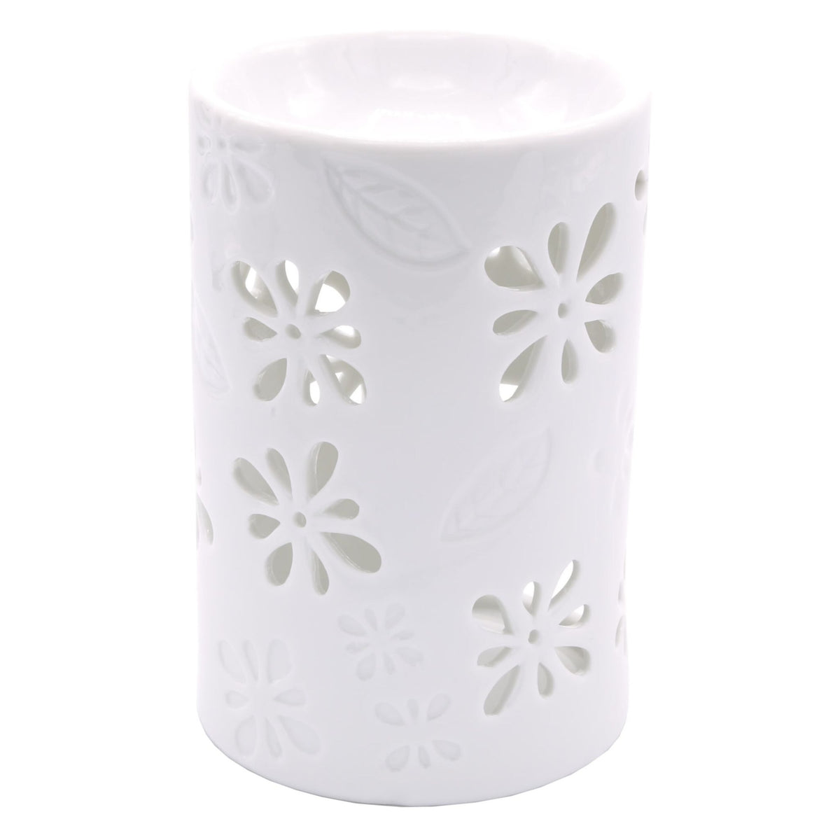Tea Light Aroma Lamp, White Ceramic, Home Fragrance