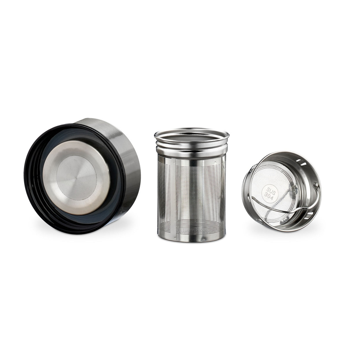 Tea bottle with strainer to take with you