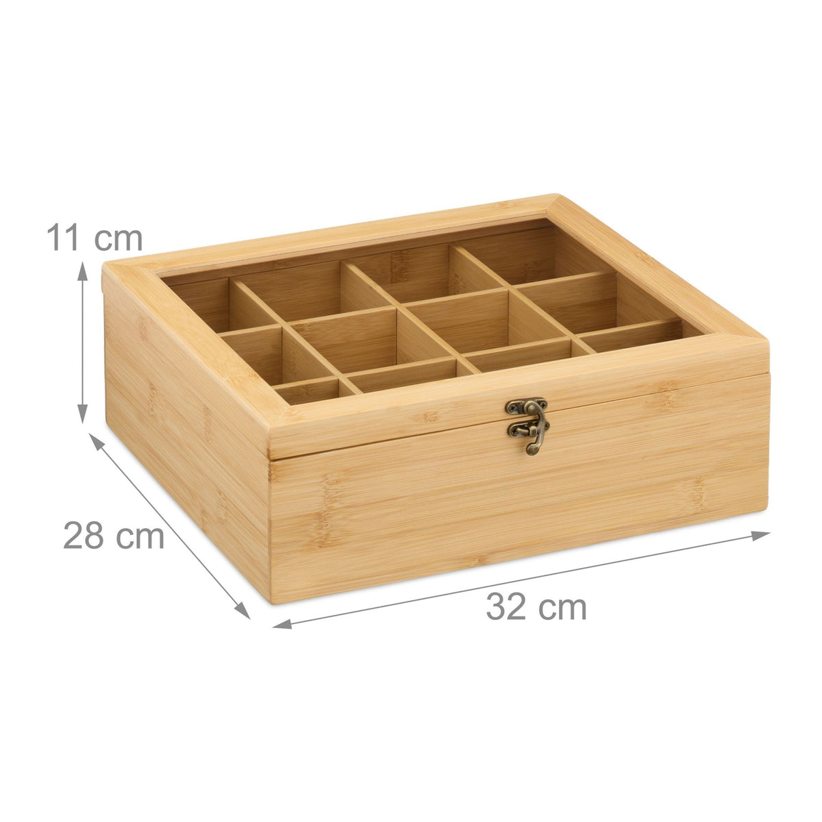 Tea box with 12 compartments