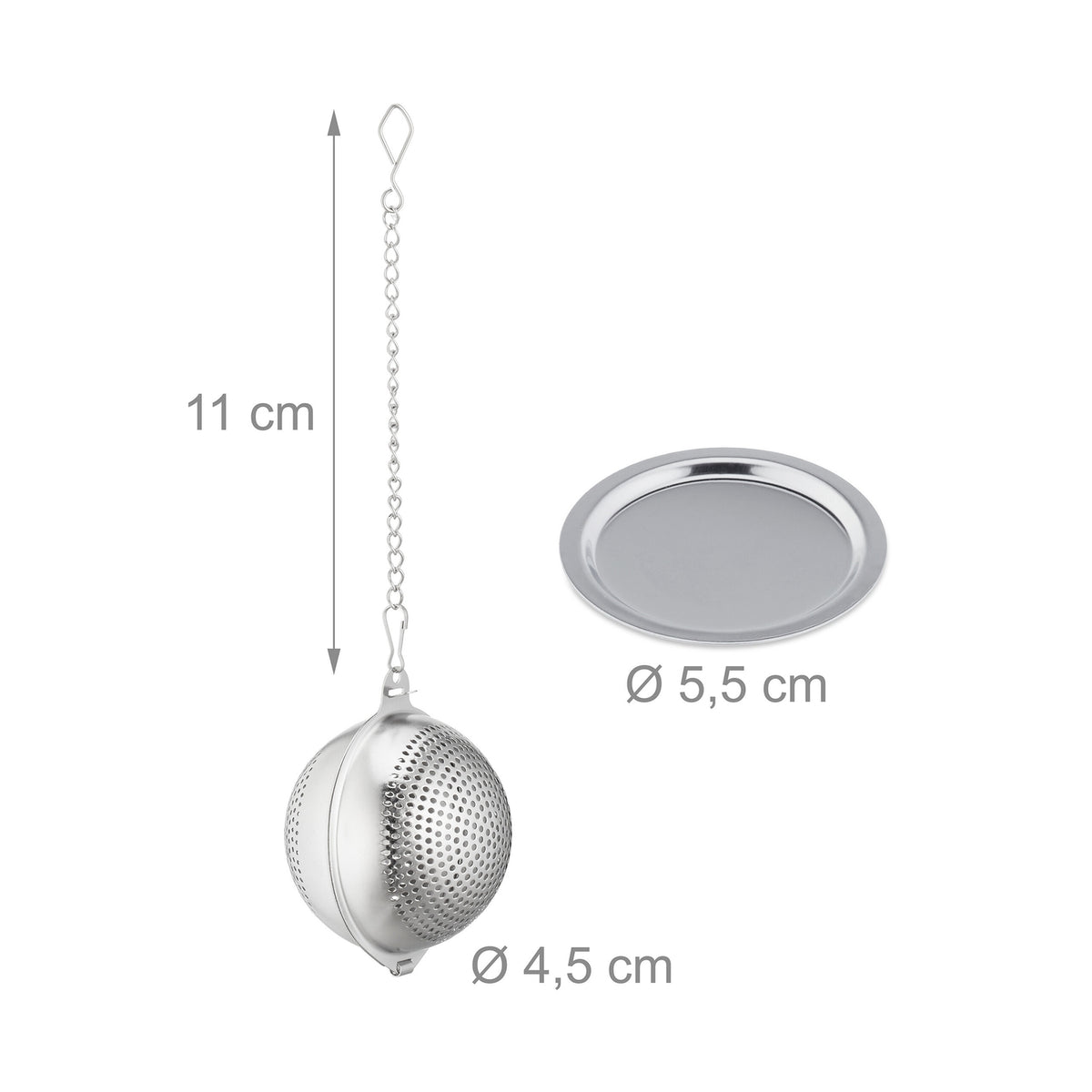 Tea maker in stainless steel, set of 2