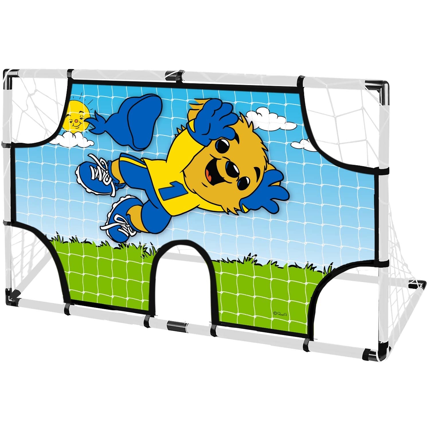 Teddy bear soccer goal with goal cloth