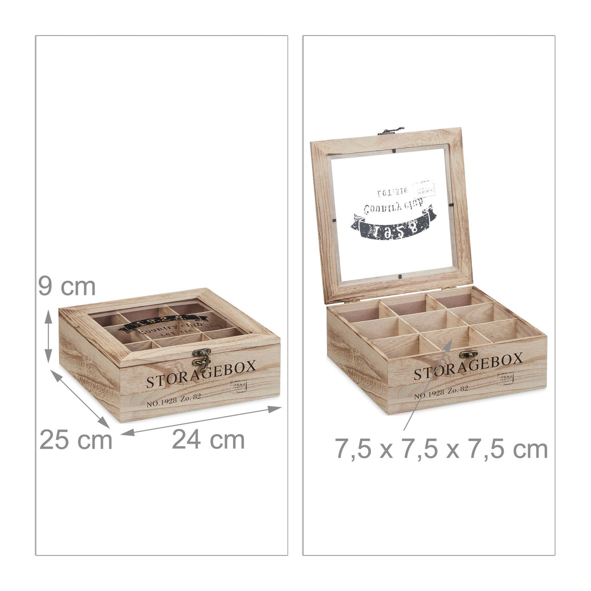 Tedosa in wood 9 compartments