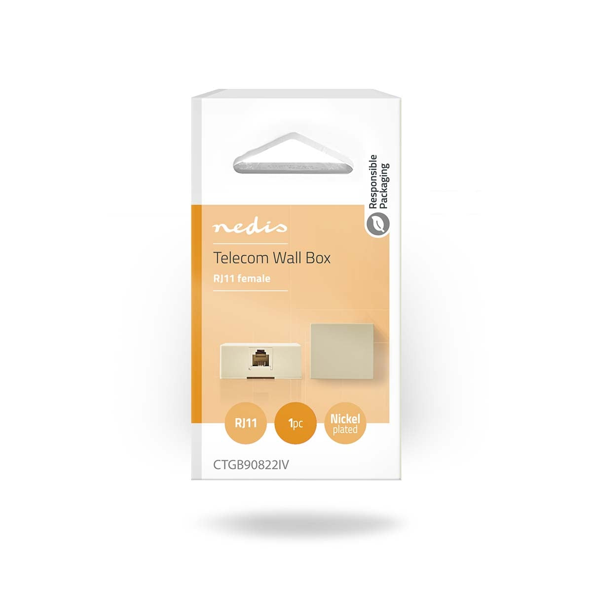 Telecom Wall Box | Connector type: RJ11 | RJ11 Female | RJ11 Female | Straight | PVC | Ivory