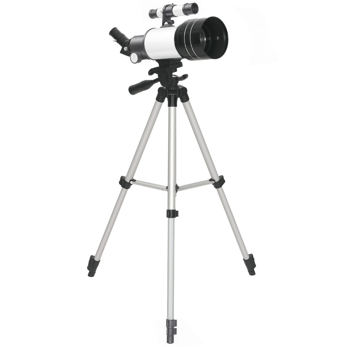 Telescope with 70 mm Lens, Adjustable Tripod, Silver