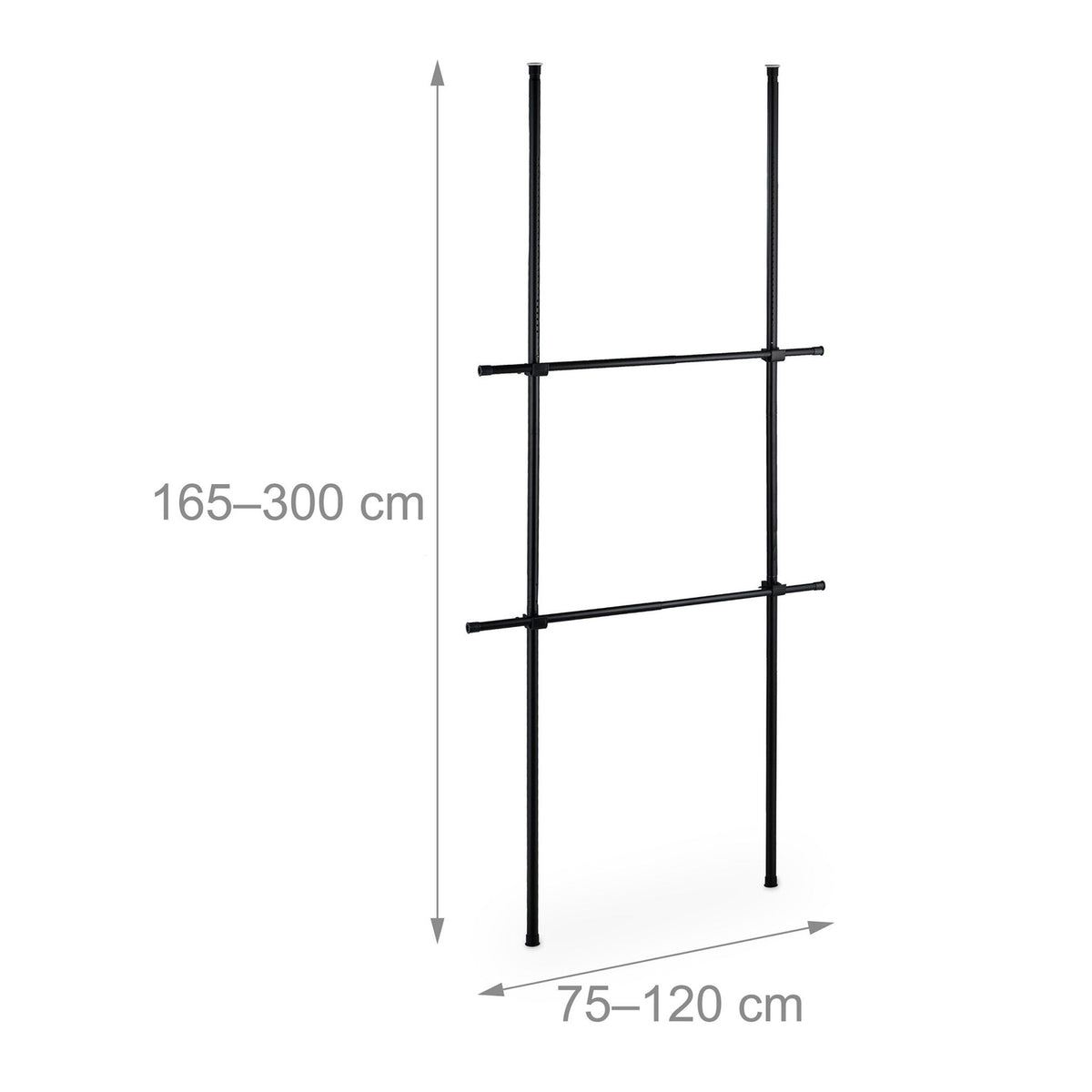 Telescopic Wardrobe System, Adjustable 165–300 cm
