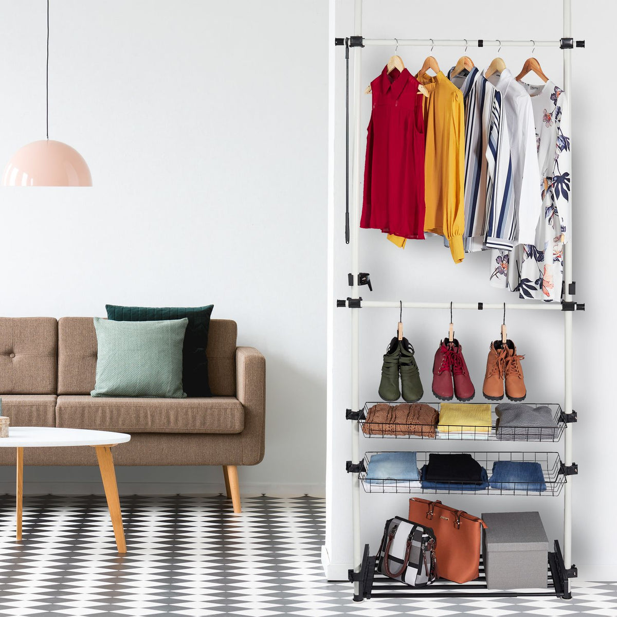 Telescopic open closet