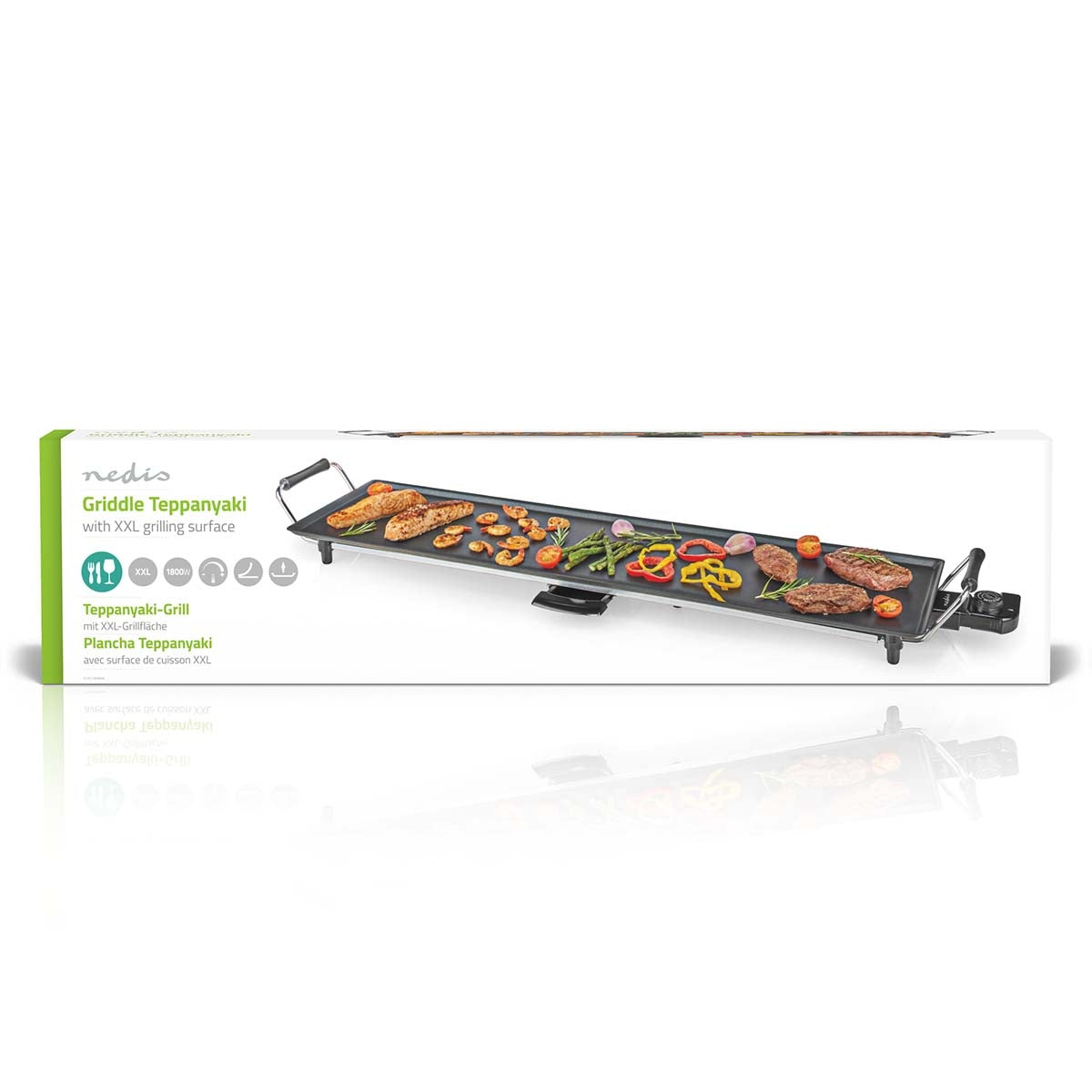 Teppanyaki Table Grill | Back surface (l x w): 90 x 23 cm | 5 Heat settings