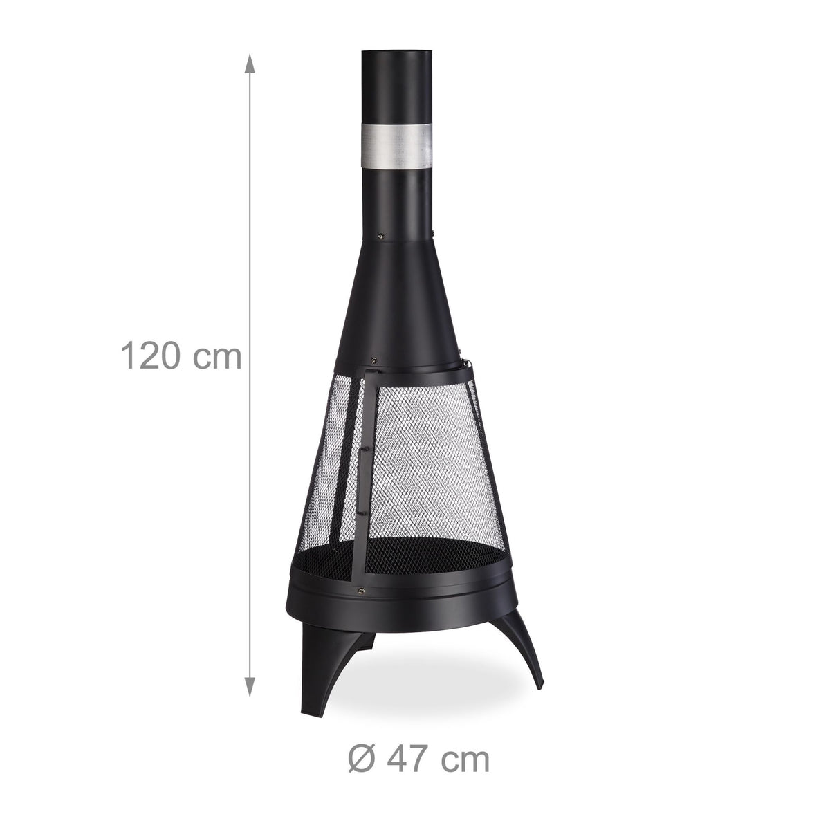 Terrace stove with spark protection
