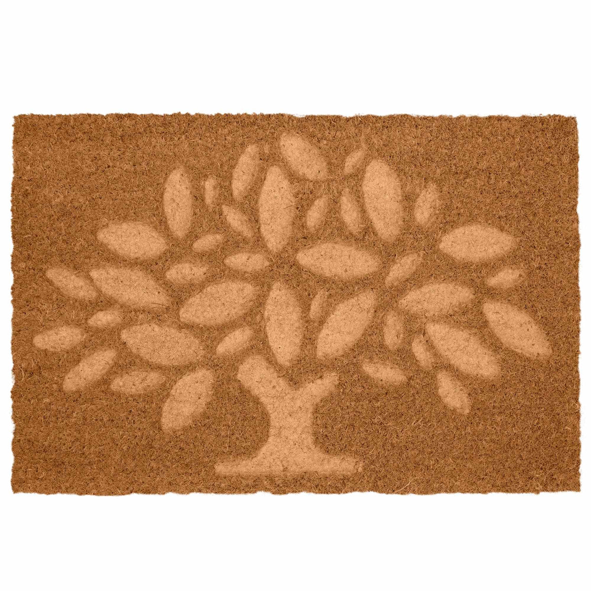 Textured Coir Doormat, 60x40 cm, Natural Fiber