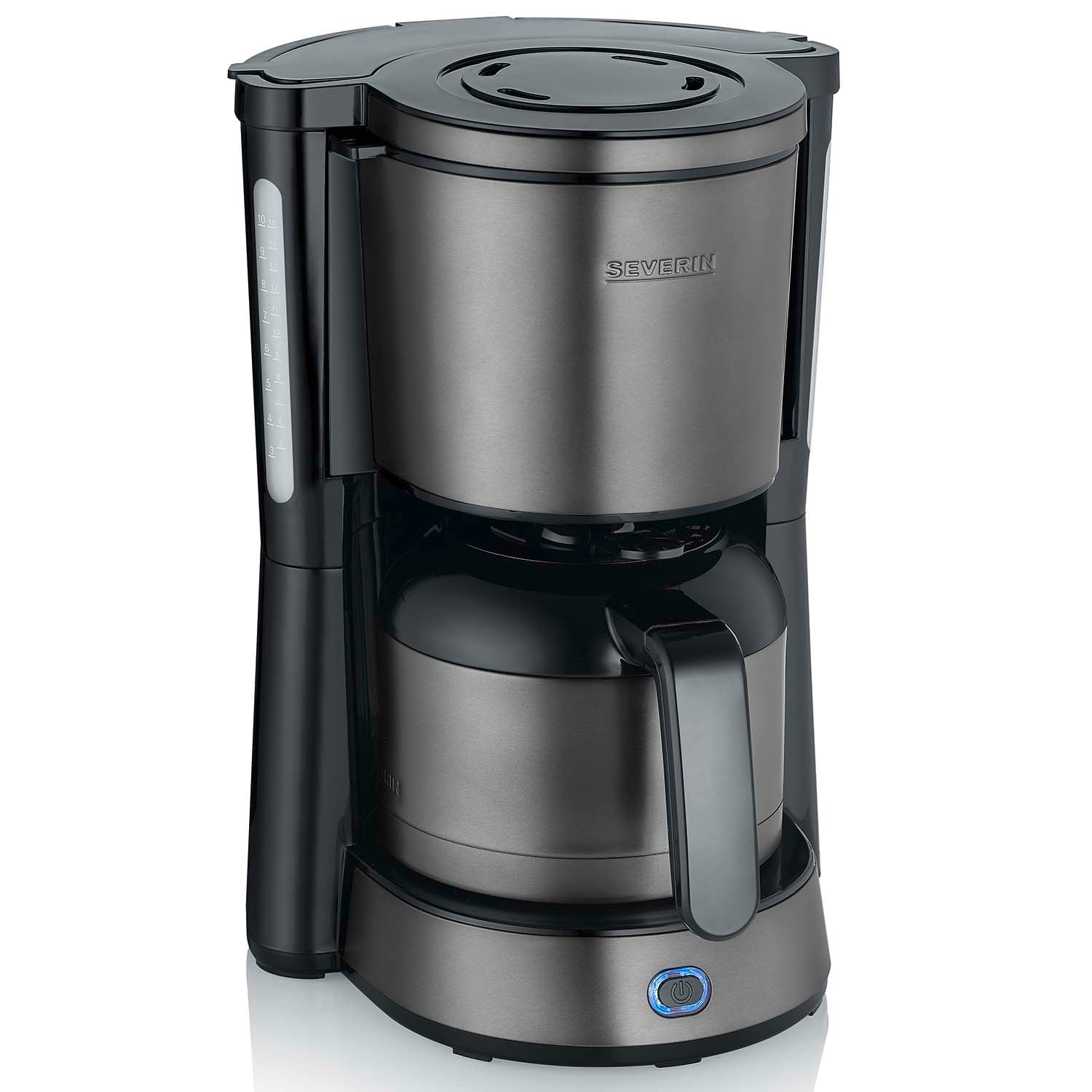 Thermal Coffee Maker, Dark Inox, 1000W Capacity