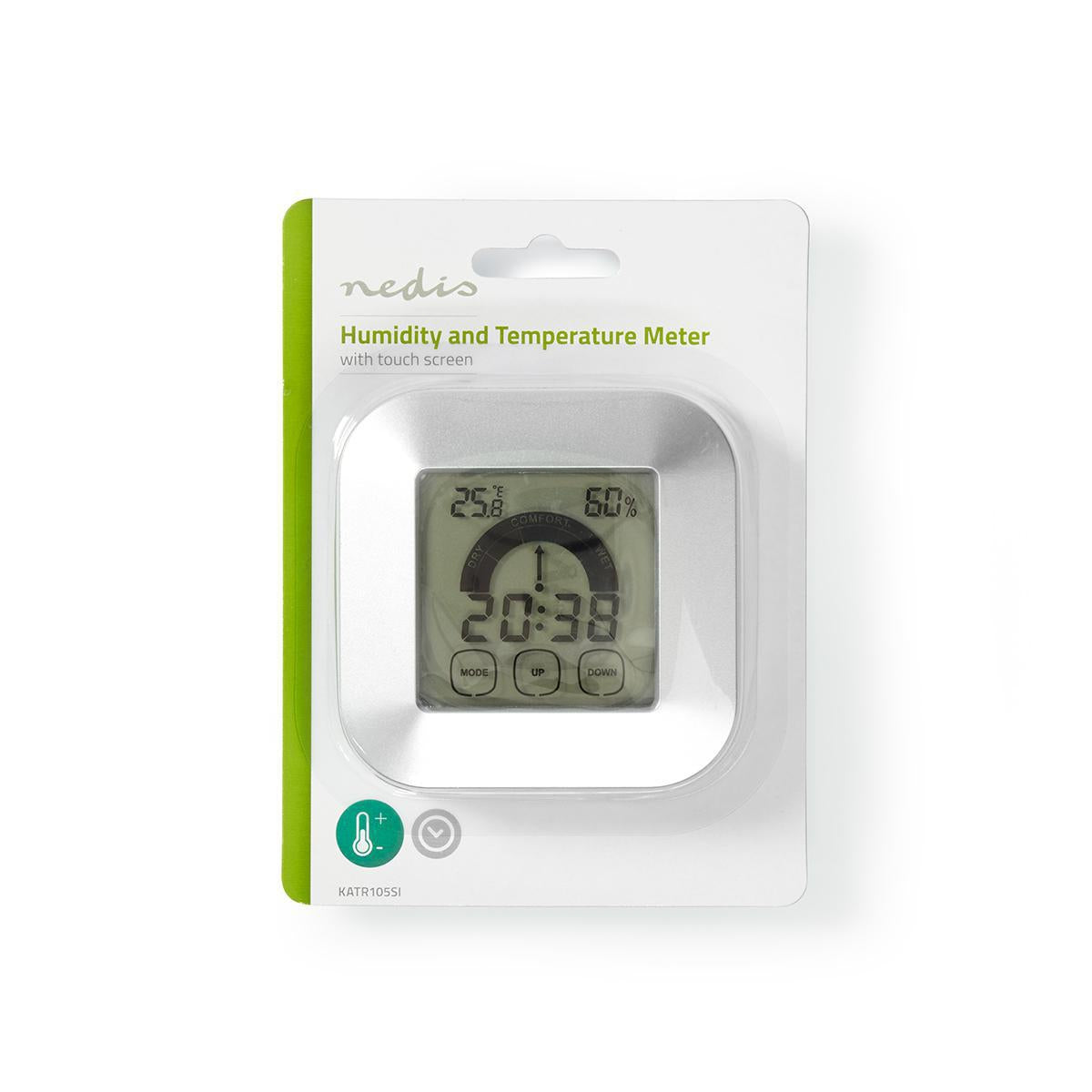 Thermometer | Silver / White | Plastic | Digital screen