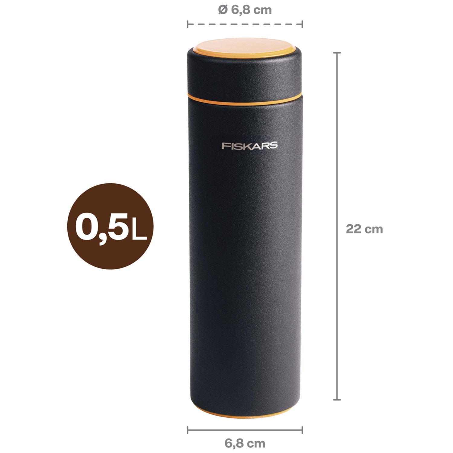 Thermos bottle black 0.5 liter On-the-go Bottle