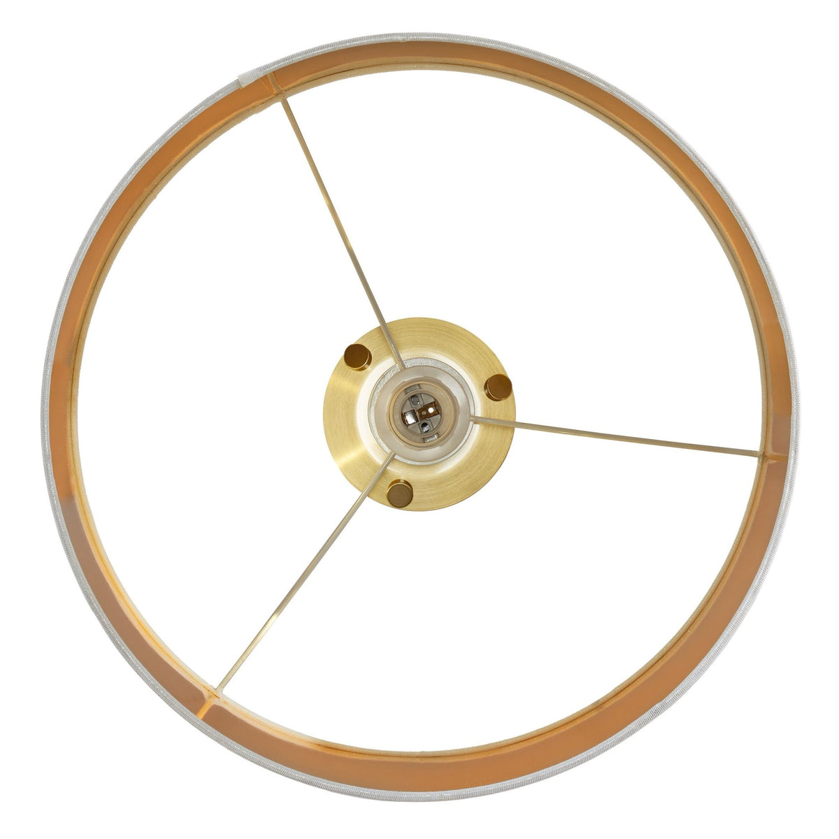 Three-legged floor lamp in white & gold