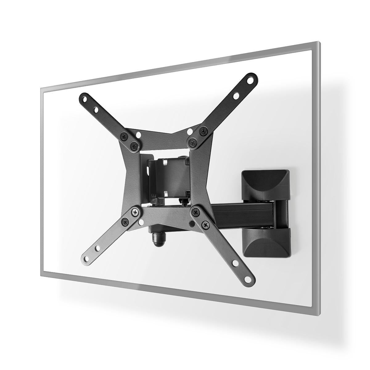 Tilt and swivel TV wall mount | 10-32 " | Maximum Screen Weight Supported: 30kg | Tiltable | Rotatable | Minimum Wall Distance: 68mm | Maximum Wall Distance: 370mm | 3 Pivot Point(s) | Steel | Black