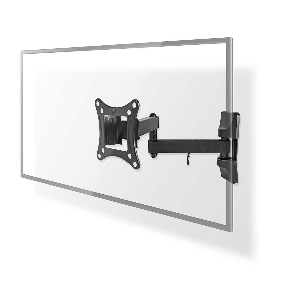 Tilt and swivel TV wall mount | 13-27 " | Maximum Screen Weight Supported: 15kg | Tiltable | Rotatable | Minimum Wall Distance: 60mm | Maximum Wall Distance: 350mm | 3 Pivot Point(s) | ABS / Steel | Black