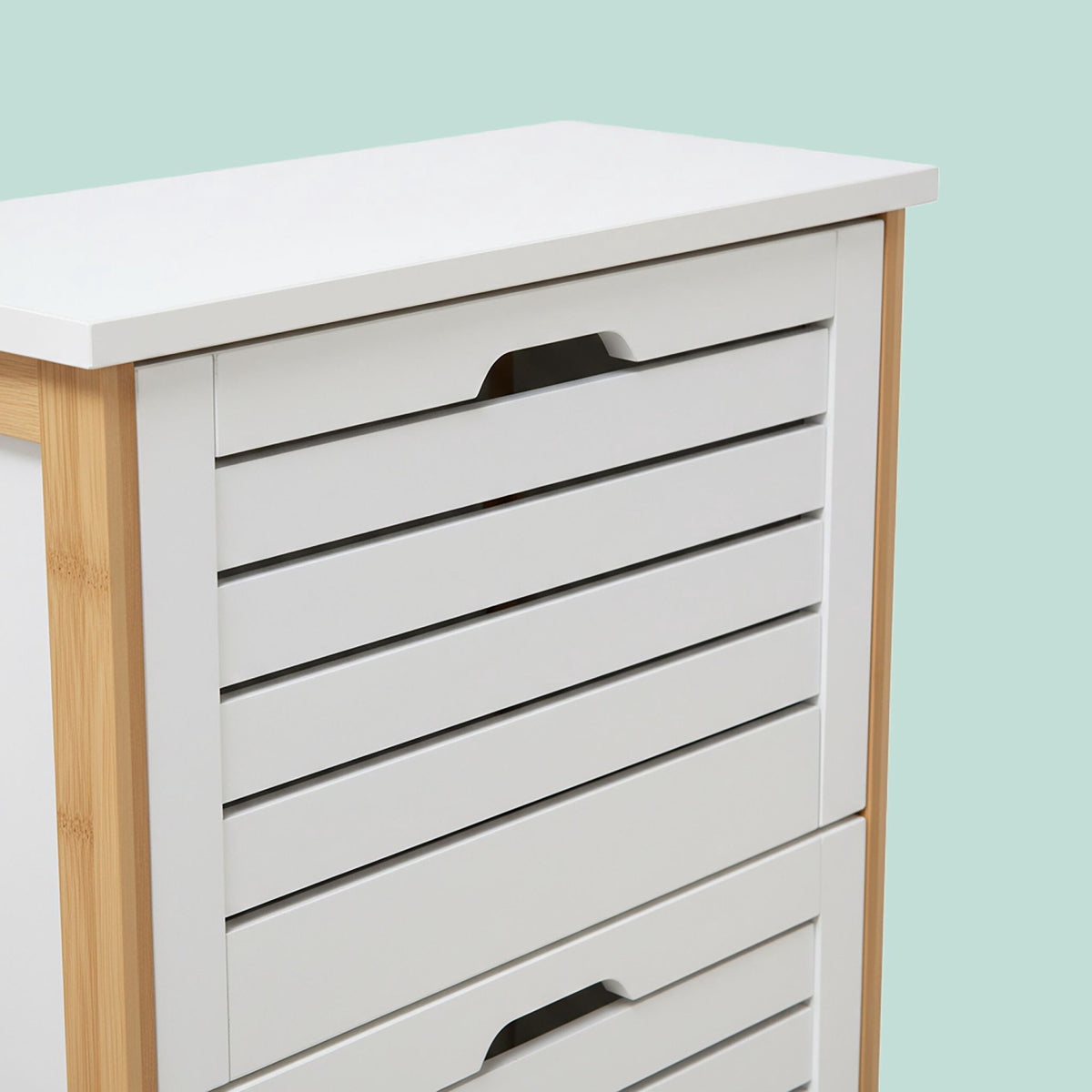 Tilting Bamboo & MDF Shoe Cabinet – Space-Saving Storage