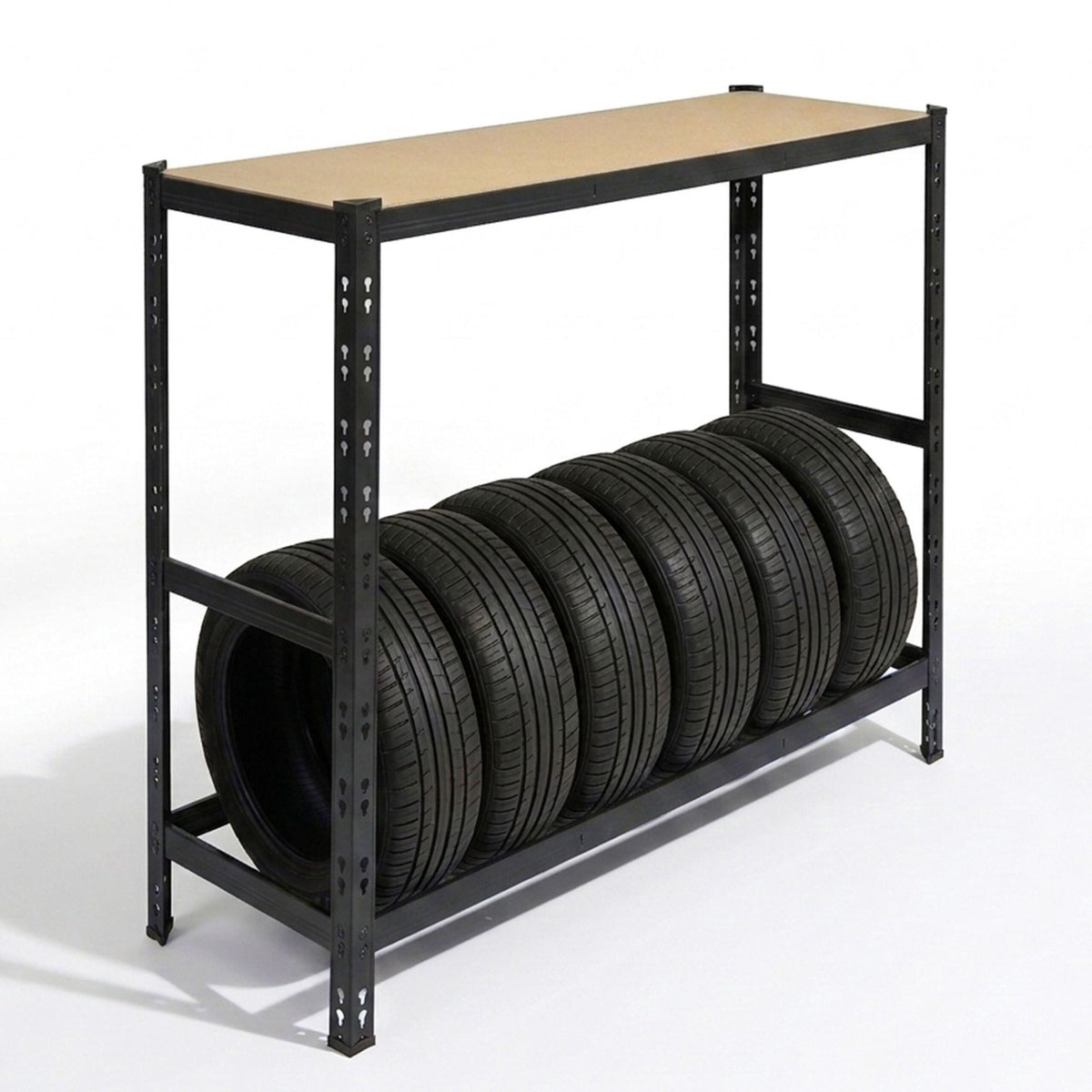 Tire Rack With Adjustable Shelves, Steel Garage Storage
