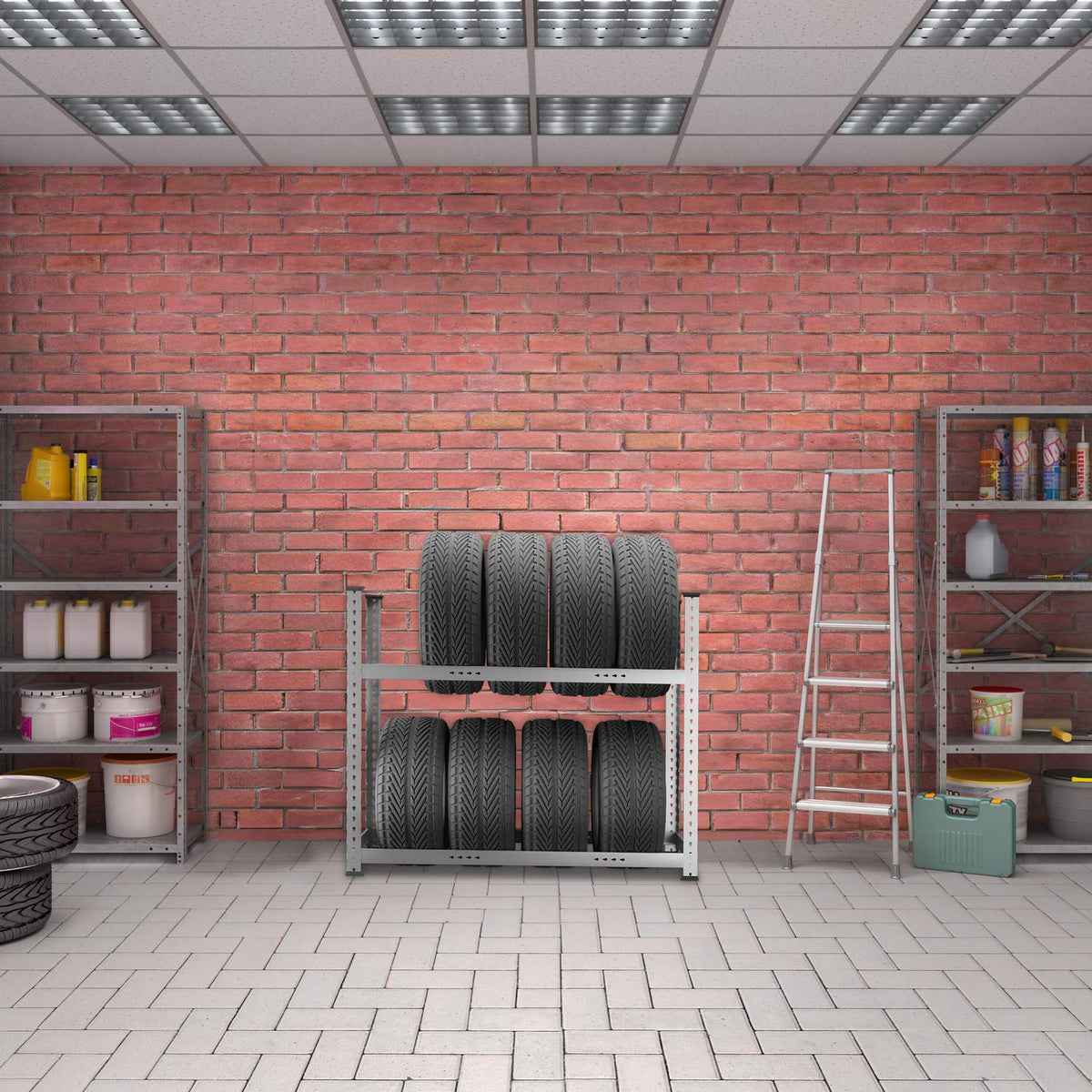 Tire rack for 8 tires