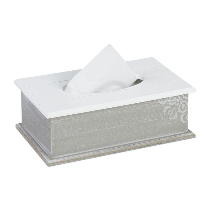 Tissue box with lid