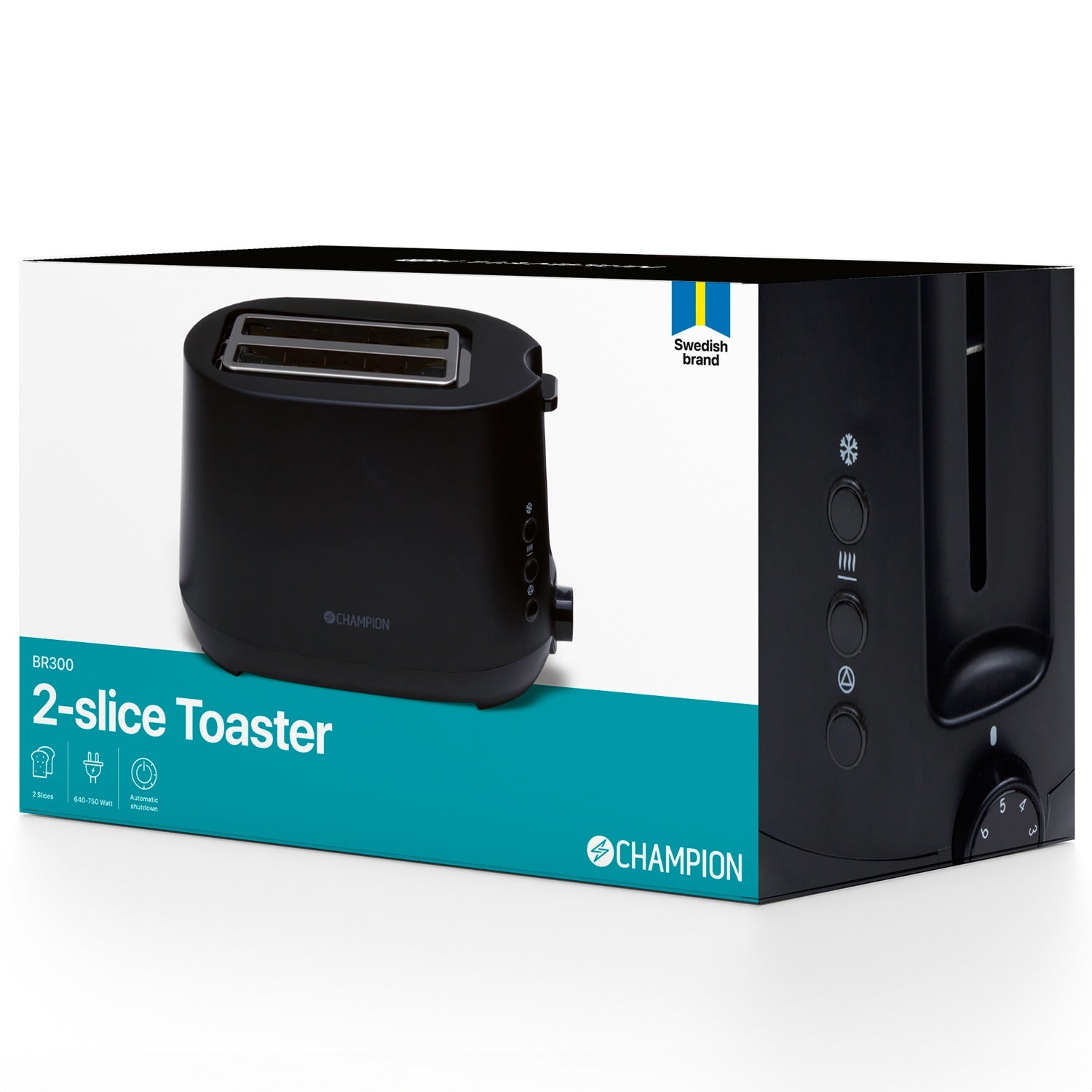 Toaster 2 slices 750W BR300 Matt black